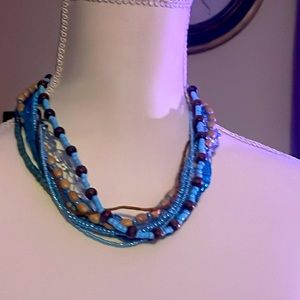 Multi layer beaded necklace